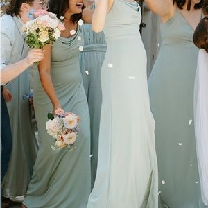 Birdy Grey Ash Cowl Neck bridesmaid dress in Sage